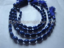 Lapis Faceted Cardamom Shape Beads